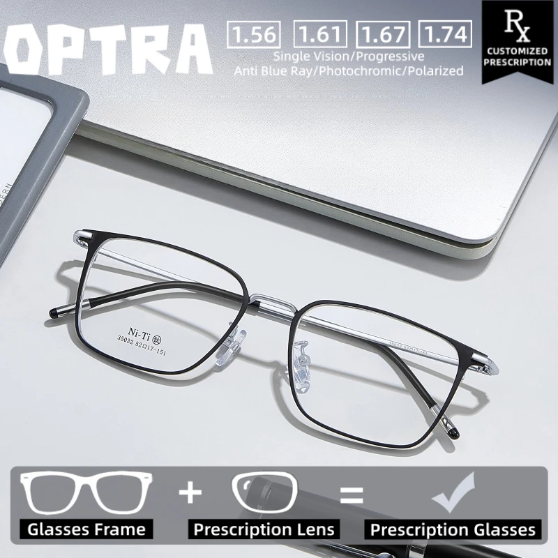 

Очки OPTRA Premium Comfort, мультифокальные, фотохромные, для коррекции близорукости, с защитой от синего света, по индивидуальному рецепту, мужские