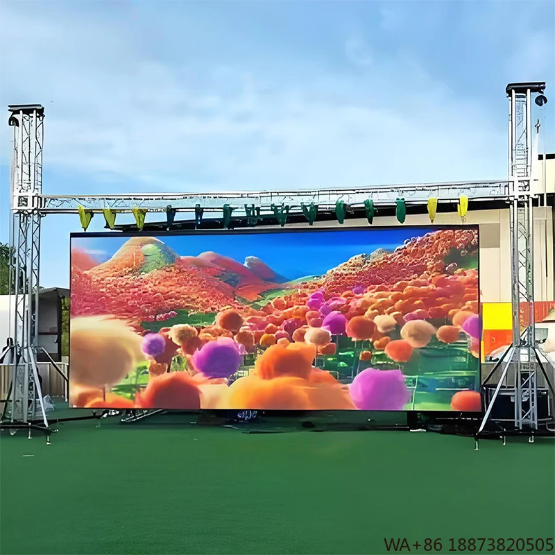 Display LED de alta qualidade P4.81 Tela externa à prova d'água 500 * 500mm Parede de vídeo de palco gigante para aluguel