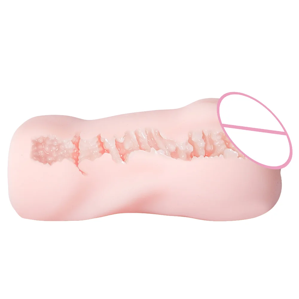 Pocket-sized masturbator featuring a realistic female genitalia and tight anal design; portable and made of skin-friendly material for the ultimate experience