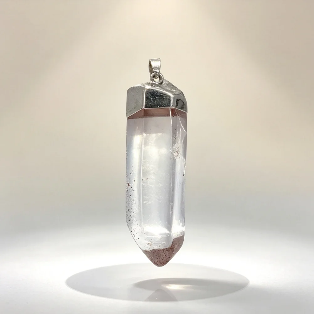 Irregular Faceted Natural Stone Clear Crystal Pendants 10x30-20x80mm with Electroplated Melon Seed Clasps Jewelry Accessory