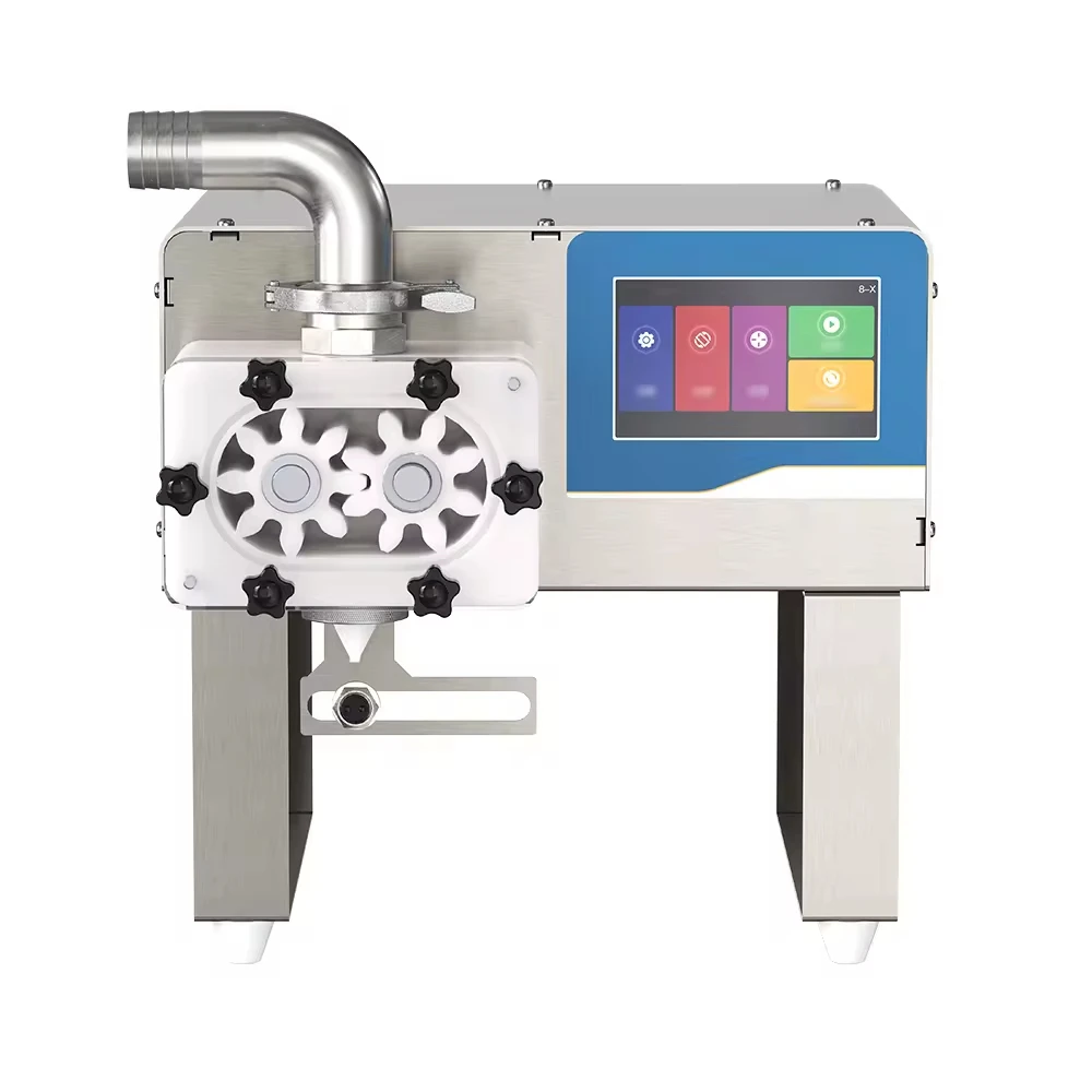 

8-X-1 Hot Sale Semi-Automatic High Speed Food-grade Materials Gear Pump Beverage Jam Paste Honey Sauce Shampoo Filling Machine