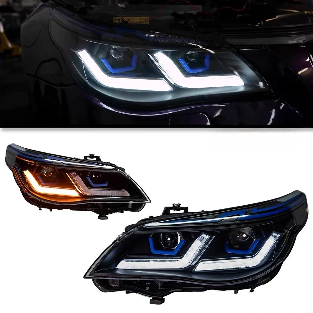 Car Lights For BMW E60 LED Headlight Projector Lens E61 525i 530i 535i E60 Xenon Headlight Upgrade To LED Headlamp Laser Style