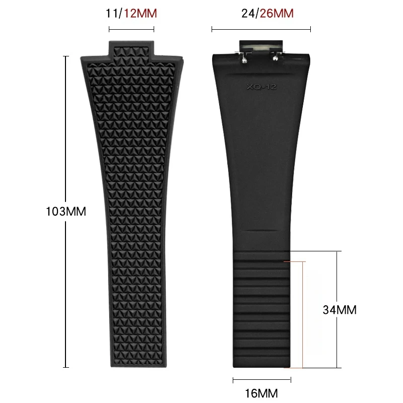 Quick Release Watch Band For Tissot PRX Series 11mm 12mm T137.407/T137.410 Super Player Fluororubber FKM Watch Strap Bracelet