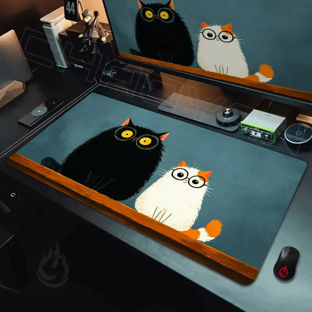 

Cute and adorable cats Mouse Pad Desk Mat Large Computer Office Carpet xxl mousepad Gamer gaming pc accessories Keyboard Rug
