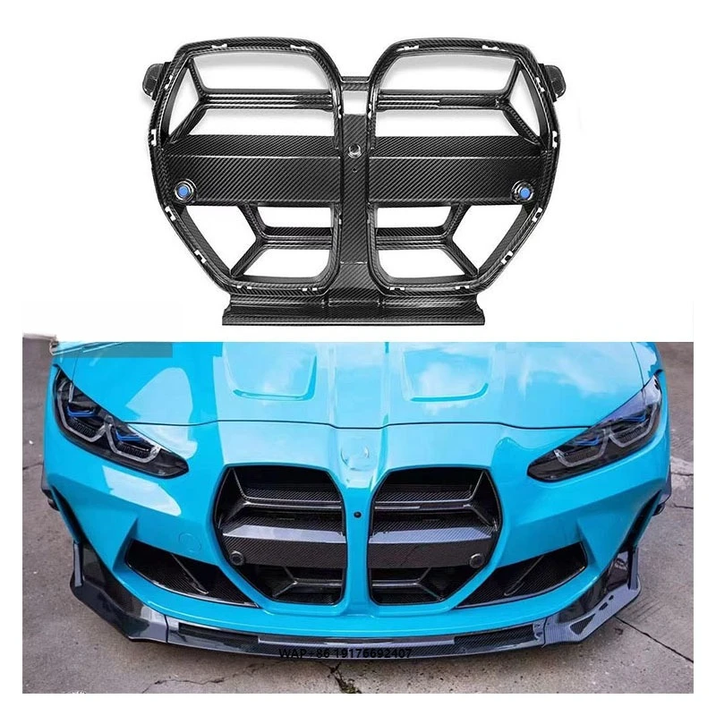 

New for M3 M4 G80 G82 Carbon Fiber Dry Grille & Exhaust Bumpers Without ACC-Bolt-On Car Accessory