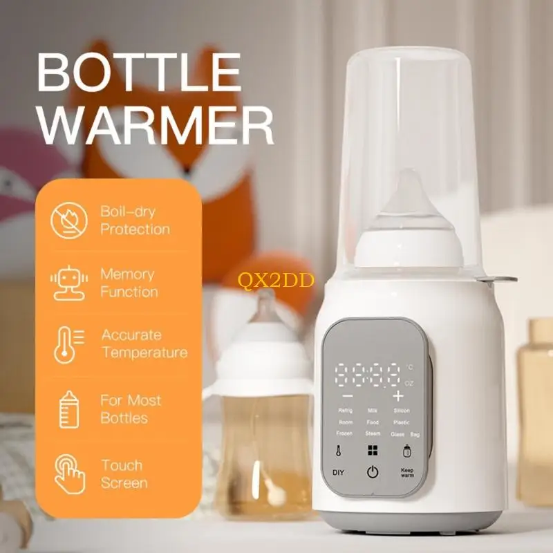 QX2D Compact Bottle Bottle Bottle i sterylizator szybkie ogrzewanie Utrzymaj optymalną temperaturę mleka Duży ekran wyświetlacza