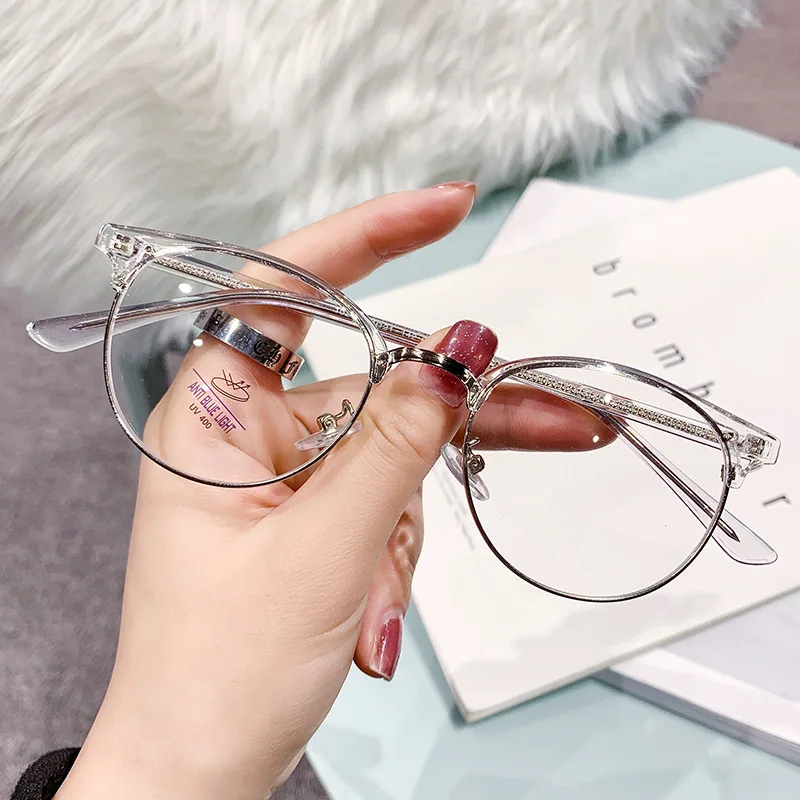 Fashion Glasses frame myopia prescription computer glasses multifocal reading glasses women bluelight blocking glasses custom