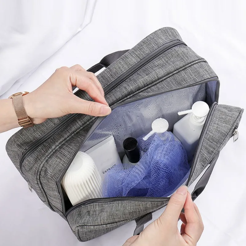 Donne MenTravel Wash necessari borsa cosmetica borsa da toilette professionale per la separazione asciutta e bagnata di grande capacità