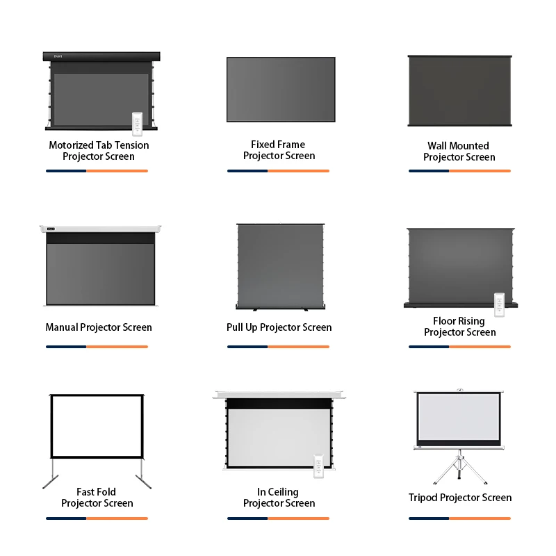 Elektrische Vloer Stijgende Projector Scherm Ust 4K Alr Zwart Kristal Projector Scherm Cbsp Ust Alr Projector Scherm