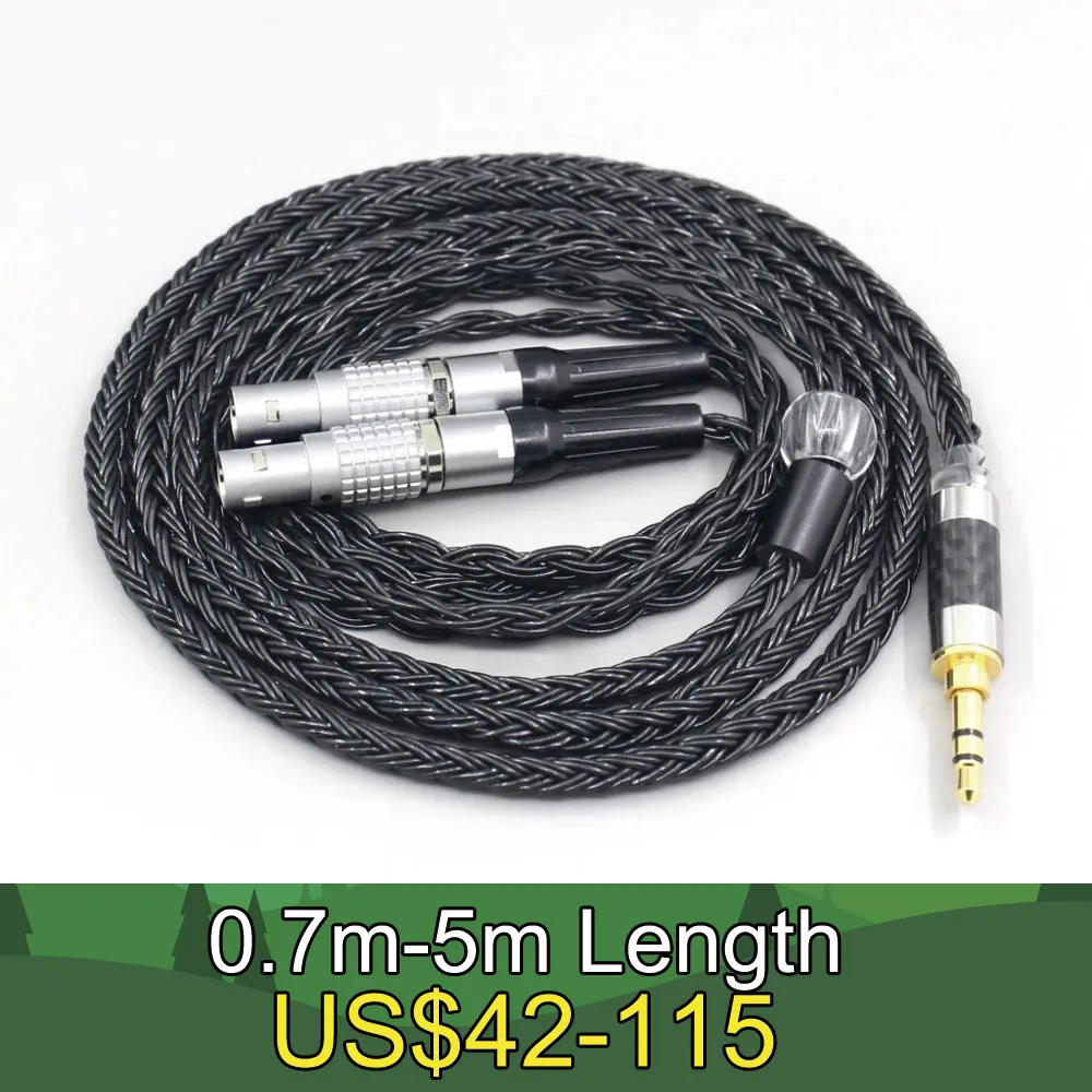 

16 Core 7N OCC Black Braided Earphone Cable For Focal Utopia Fidelity Circumaural Headphone LN007427