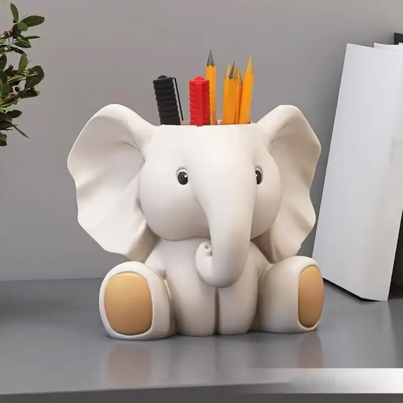 

R3MC Flower Pots Mold Silicone Mould for Pencil Holder Elephant Shaped Accessories