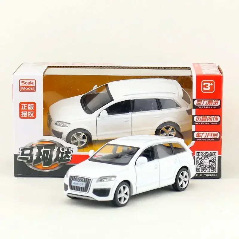 1/36 Audi Q7 V12 Toy Car Model For Children RMZ CiTY SUV Sport Diecast Alloy Vehicle Miniature Pull Back Collection Gift for Boy