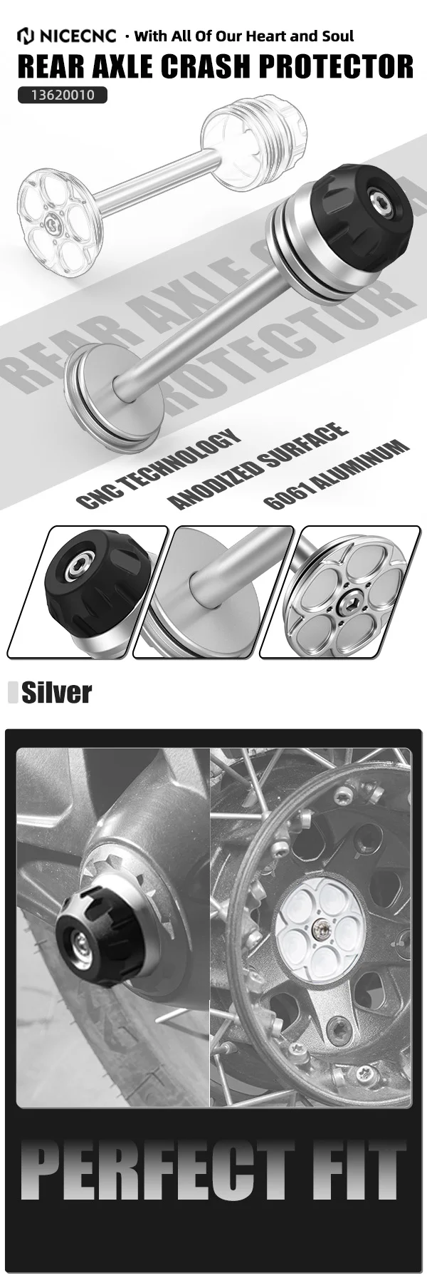 Für BMW R1250 GS 2019-2023 NICECNC Hinterachs-Gabelschutz Crash-Protektoren BMW R1250GS Adventure 2019-2024 2023 R1250GS R1250GSA – Detail 11
