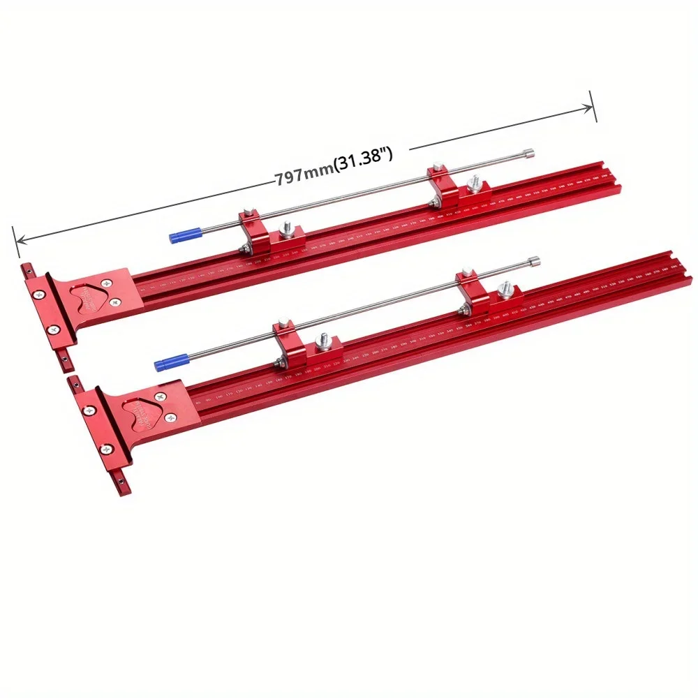Parallel Rail Guide System Aluminium Alloy Circular Saw Track Set Fixed Guide Rail Bracket for Track Saw Repeatable Cuts