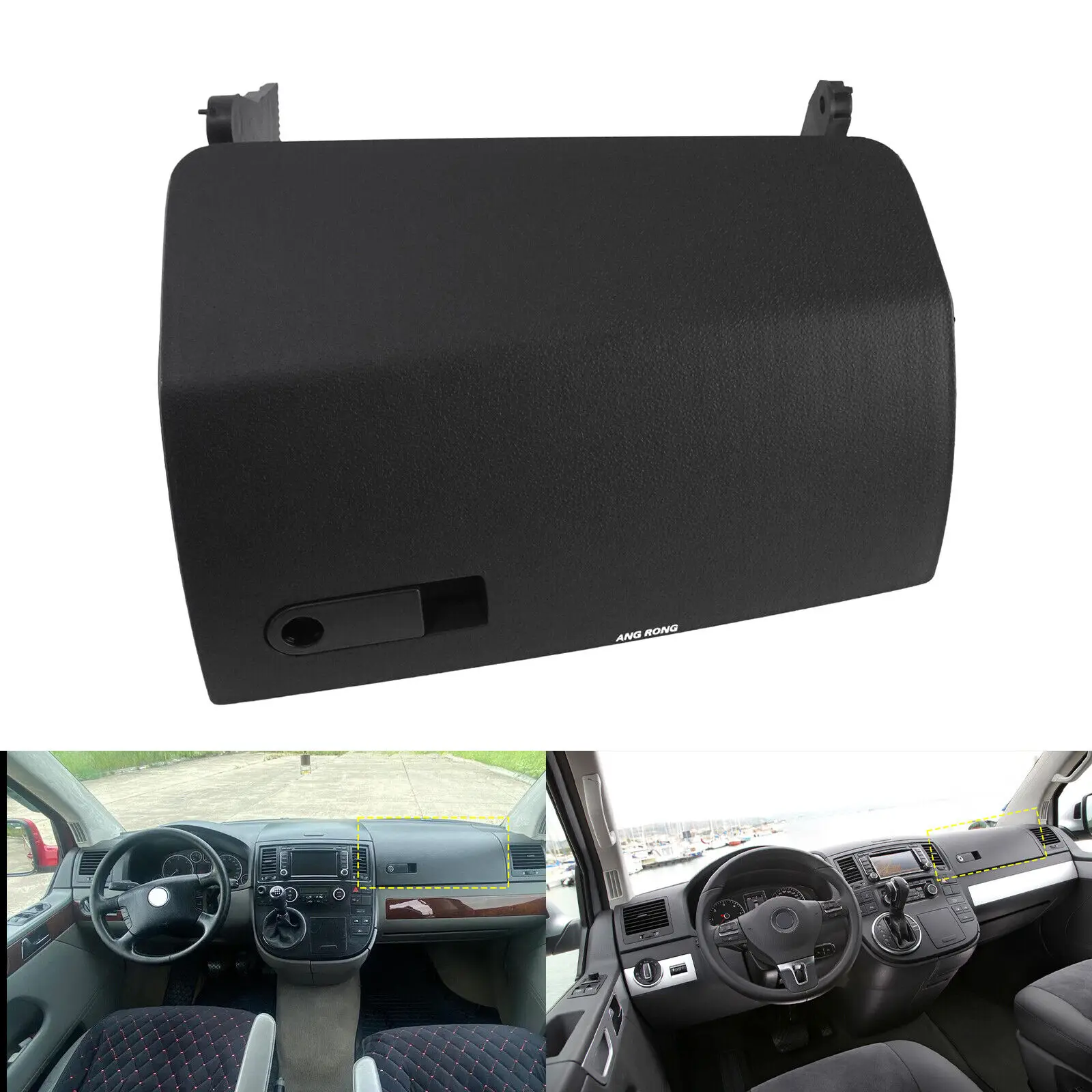 For VW T5 T5.1 Multivan Transporter V Left-hand drive Auto Parts Accessories Storage Box Plastic Door Lid Black Glove Box Cover
