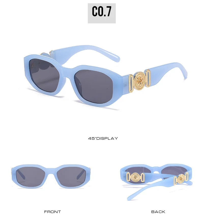 Marke Kleine Sonnenbrille Frauen Designer Blume Sonnenbrille Polygonale Fashoinable Damen Shades Beliebte Geeignet – Detail 11
