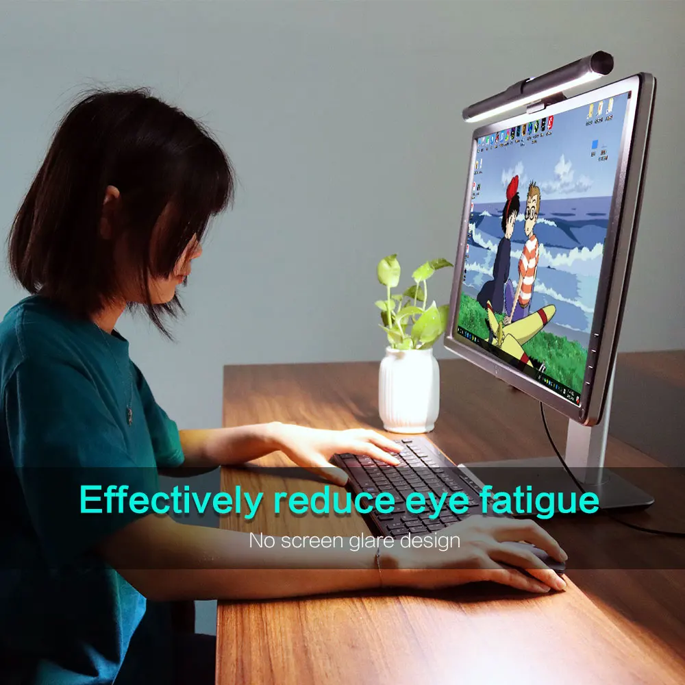 Stepless Dimming Eye Care Monitor Light – USB-Powered Bar for Computer Work, Study & Gaming Sessions