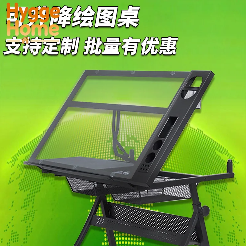 Art Drawing Table Hand Shake Lift Studio Designer Studio Lift Table Engineer Workbench Drawing Table 4