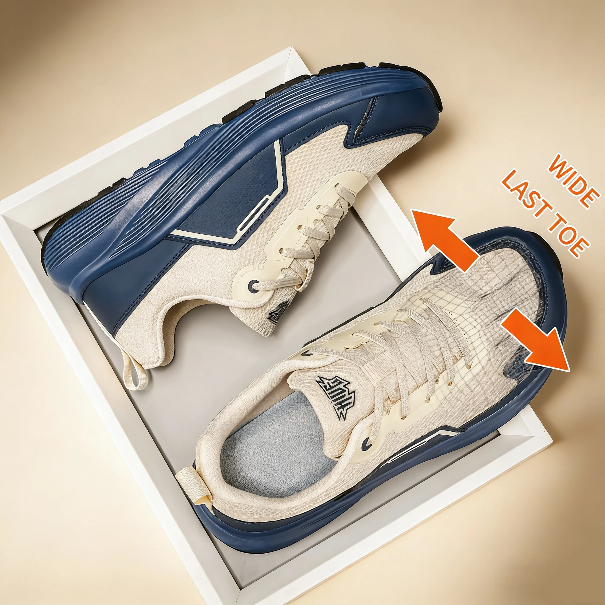 

Men's Large Size Wide Last Outdoor Hiking And Running Shoes Comfortable Casual Versatile Fashionable Shoes for Couples Training