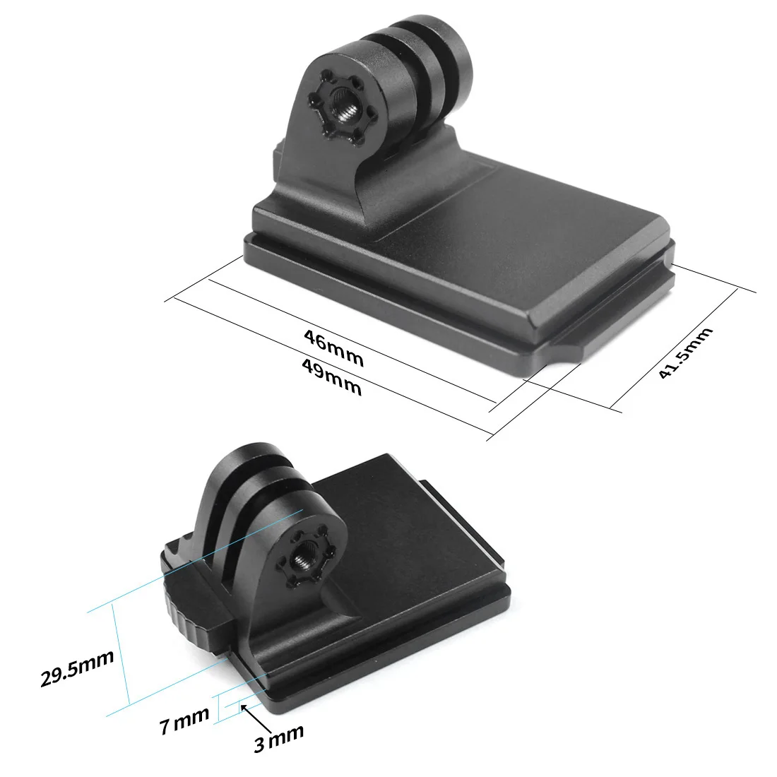 Action Kamera Helm Feste Halterung Basis Adapter Aluminium CNC für Gopro 13 12 11 10 9 für DJI Osmo Sport Kamera für NVG Halter