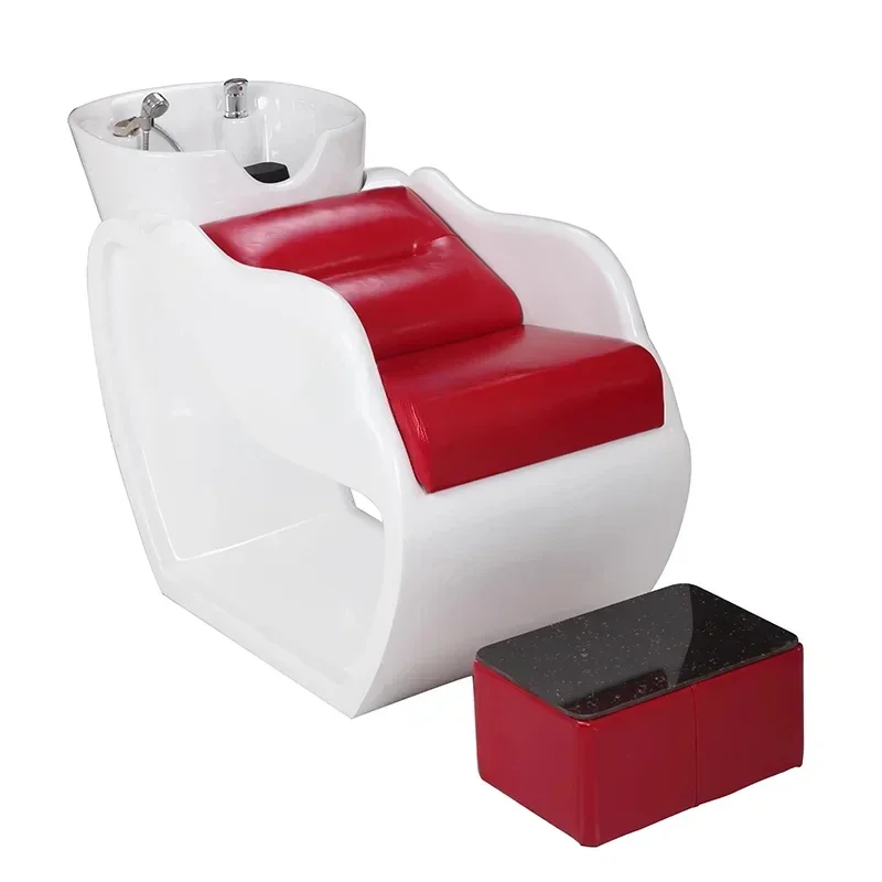 Thai Shampoo Chair Hair  Hair  Dedicated FRP Flushing Bed Ceramic Basin  Shampoo Bed Lying Half
