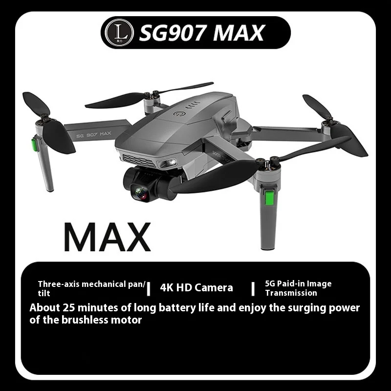 

Дрон Sg907max, Gps, Fpv, Wi-Fi, три оси, Ptz, 4k, двойная камера высокой четкости, летательный аппарат с дистанционным управлением