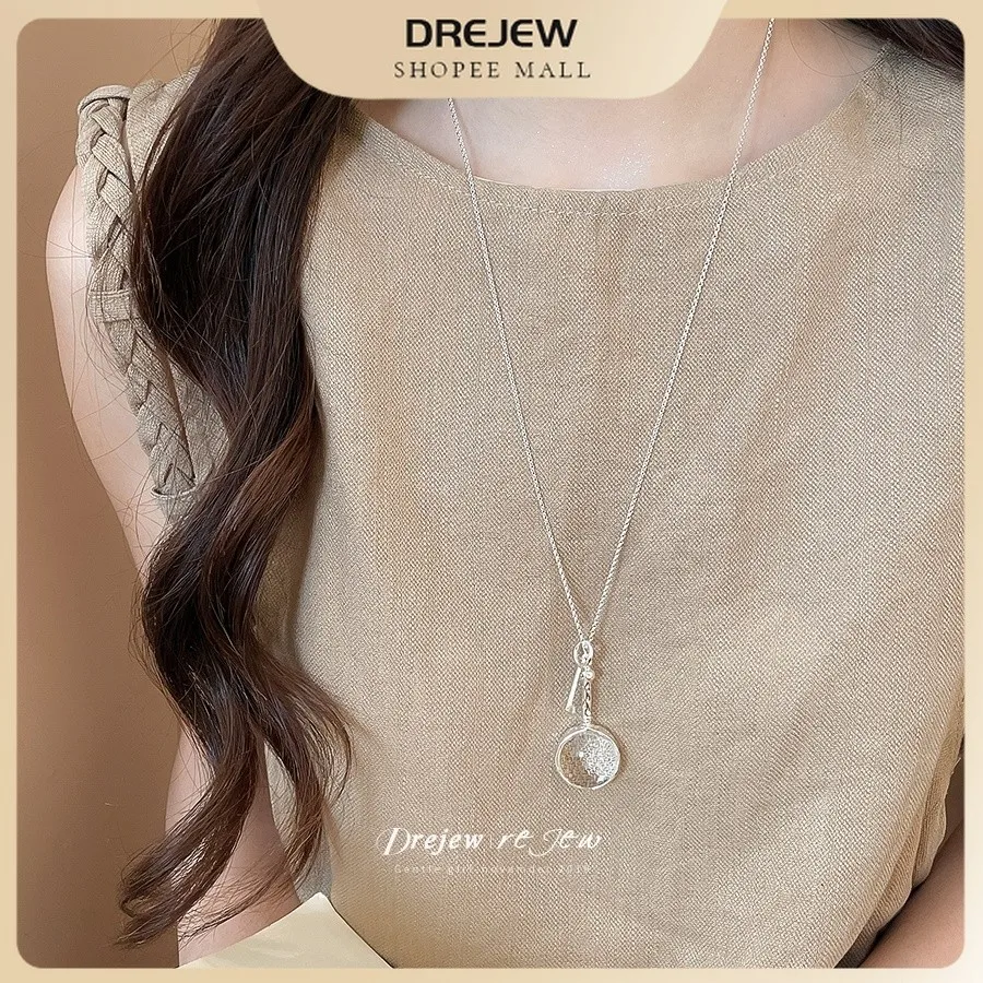 Drejew Magnifying Glass Key Pendant Necklace Niche Simple High End Clavicle Chain Fashion Personalized Necklace For Women