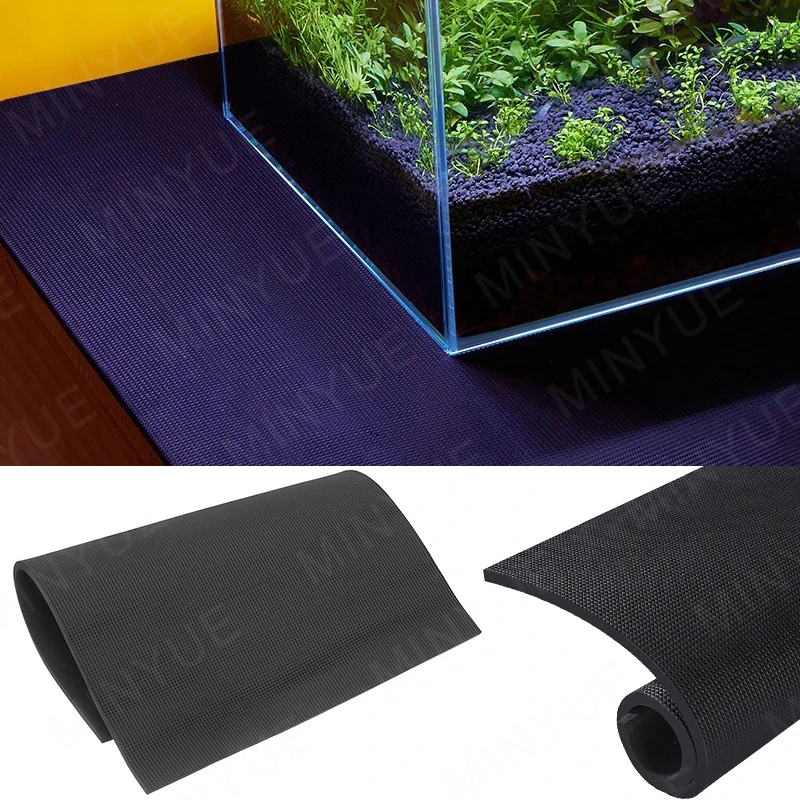 Fish Tank Mat Aquarium Anti-Slip Pad Shock-Absorbing Mute Thickened Black Mat Turtle Tank Landscaping Environmental Insulation