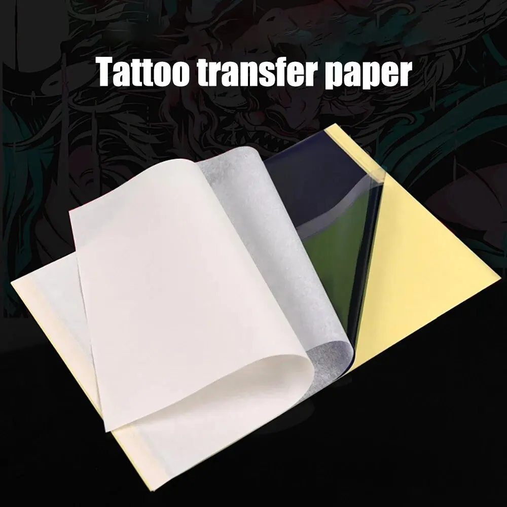 10PCS A4 Tattoo Transfer Paper Tattoo Supplies Carbon Thermal Transfer Paper Tattoo Stencil Copy Tracing Paper Accessory 5/10P