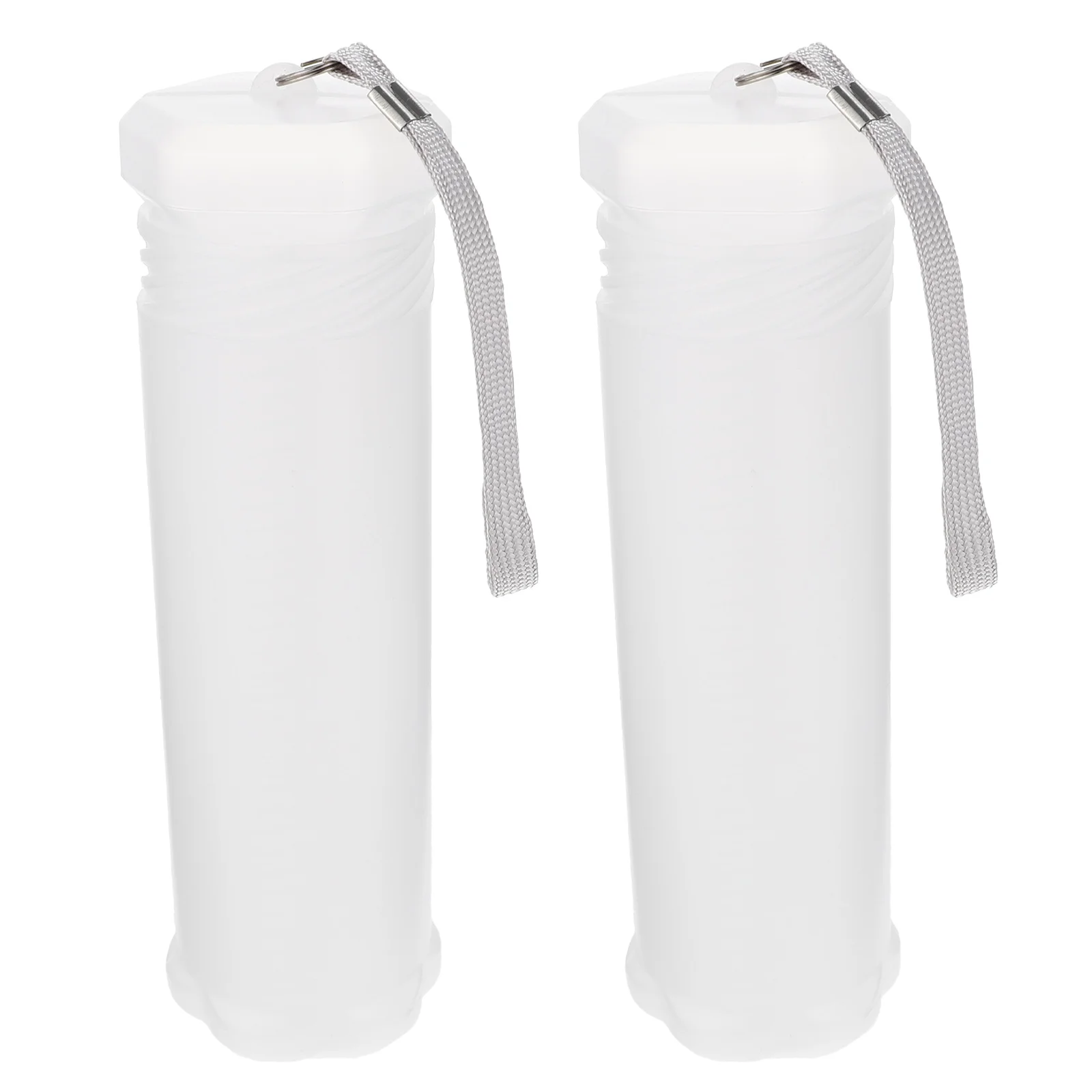 

2 Pcs Portable Holder Telescopic Pen Holders Pencil Case Makeup Brush Plastic Storage