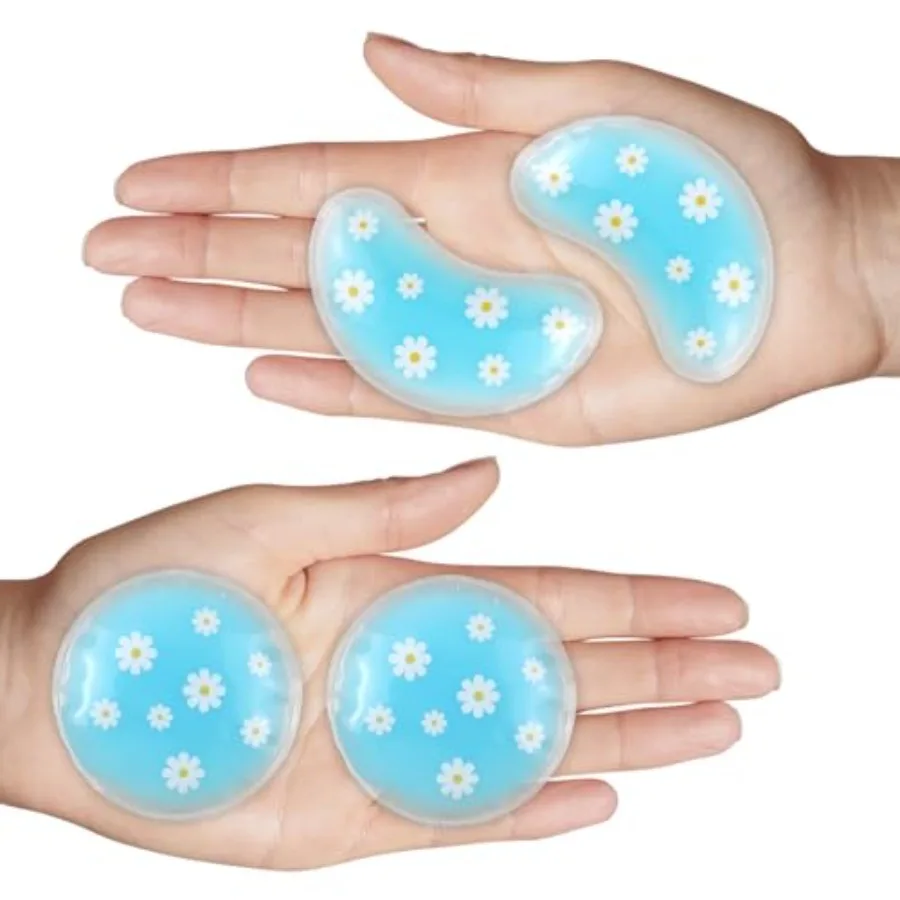

Gel Ice Pack Reusable Cooling Eye Pads and Under Patches, Eye Hot Cold Treatment for Redness, Pain Relief Relax