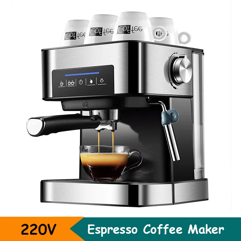 Espresso Coffee Maker Machine Home Small High Pressure Steam Milk Foam Office 20bar Cappuccino Coffee