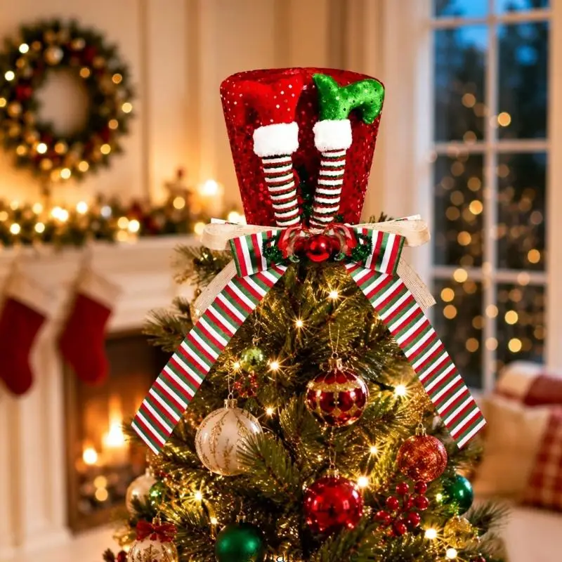 Weihnachtsbaum-Akzent-Elfe aus weichem Stoff für die Innendekoration 3XUF – Detail 5