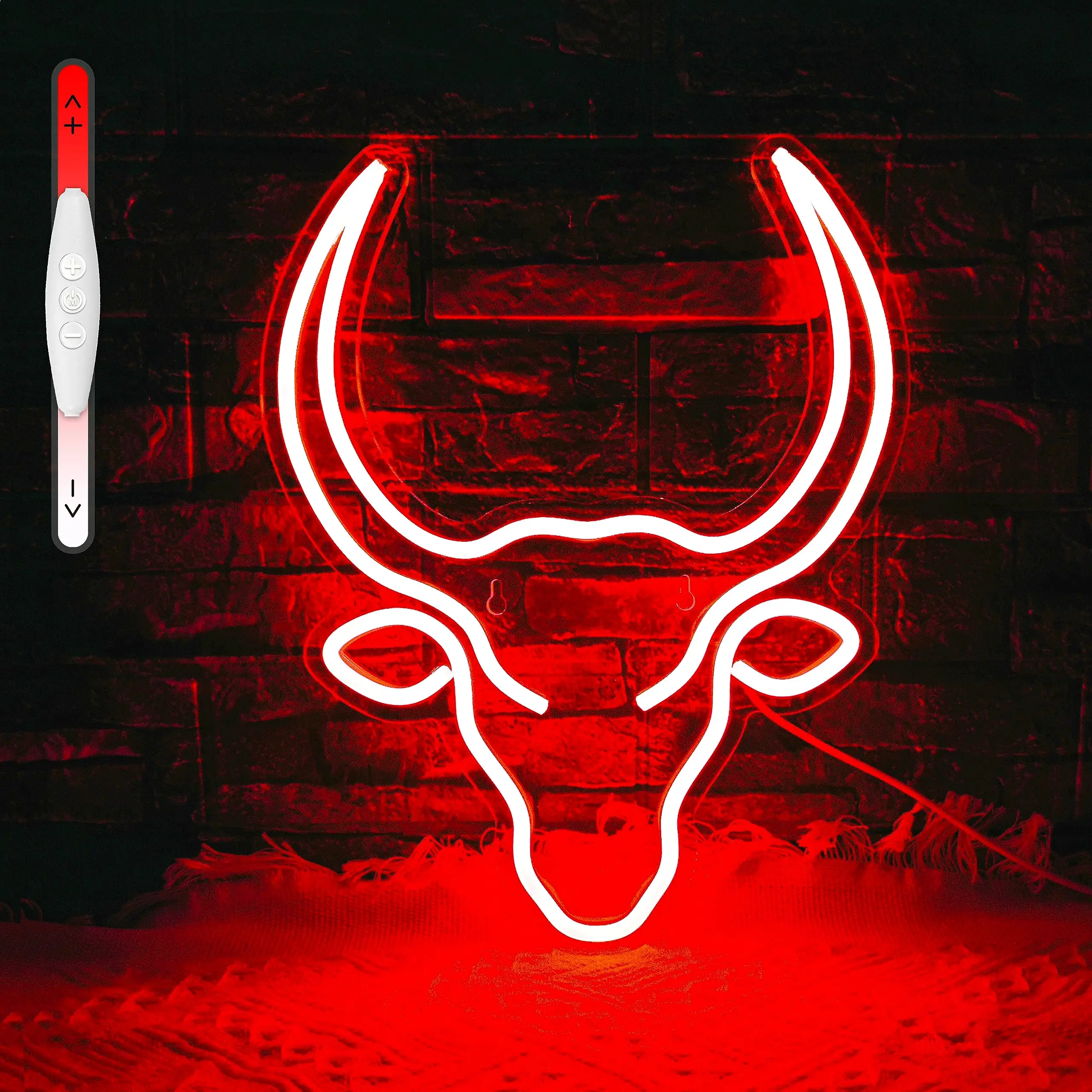 Bull Skull Neon Sign,Bull Cow Skull Head Led Neon Signs for Wall Decor,  Man Cave Bar Pub Beer Gift Bedroom Office Home Party