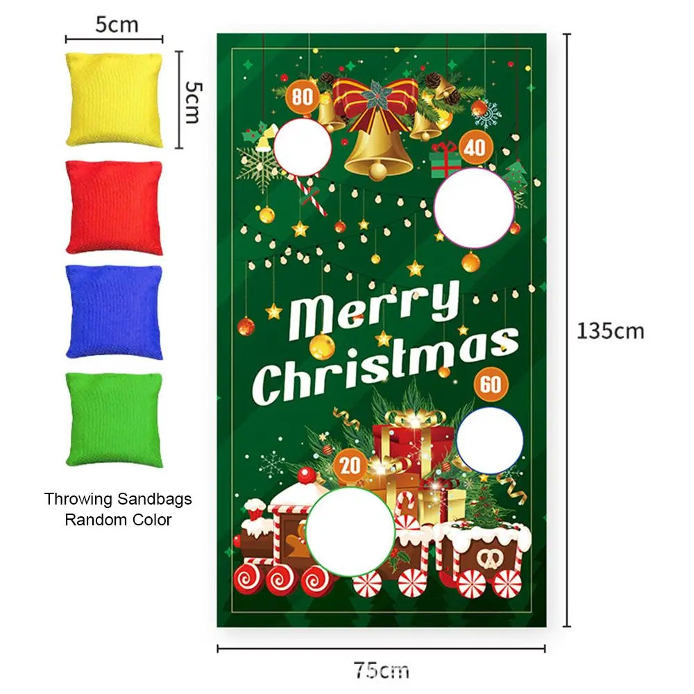 Grappig voor volwassenen Kinderen Feestspellen Spelen Zitzakken Kerst Gooien Spel Vlag Veilig Gooien Gooien Banner Buitenspeelgoed