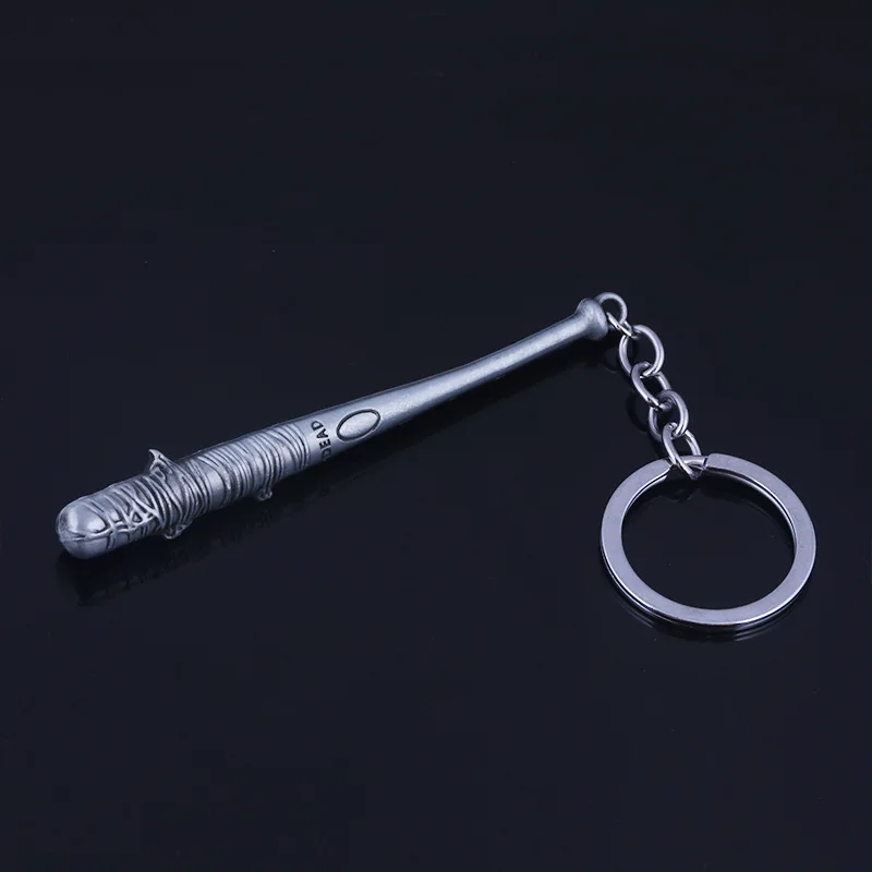 المشي الميت عصا المفاتيح نيجان الخفافيش LUCILLE مضرب بيسبول شكل مفتاح سلسلة للرجال سيارة كيرينغ مجوهرات #2