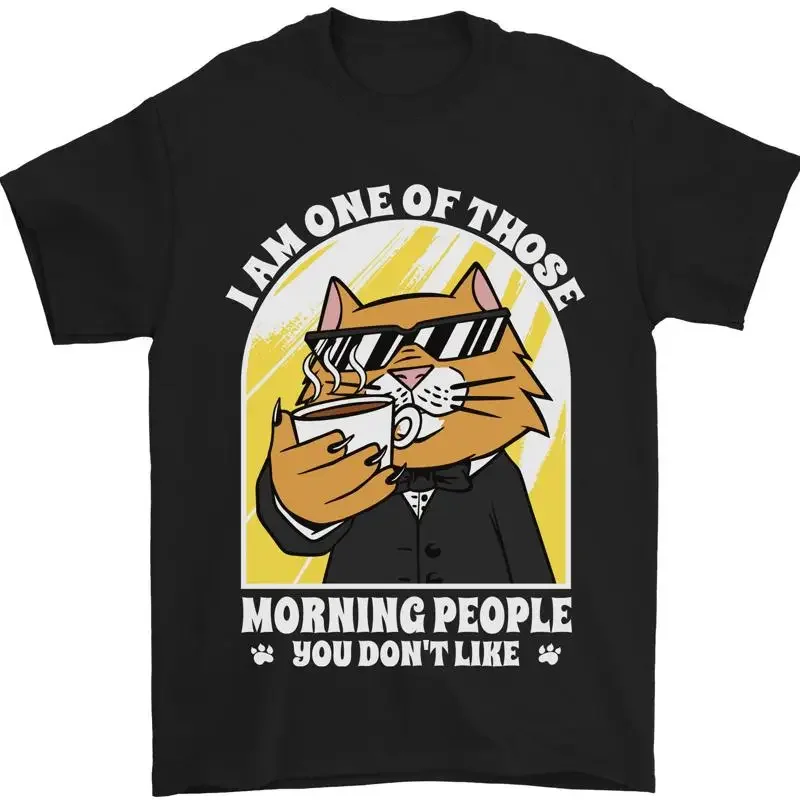Katzen Im One Of Diese Morgen Leute Lustig Herren T-Shirt 100% Cotton