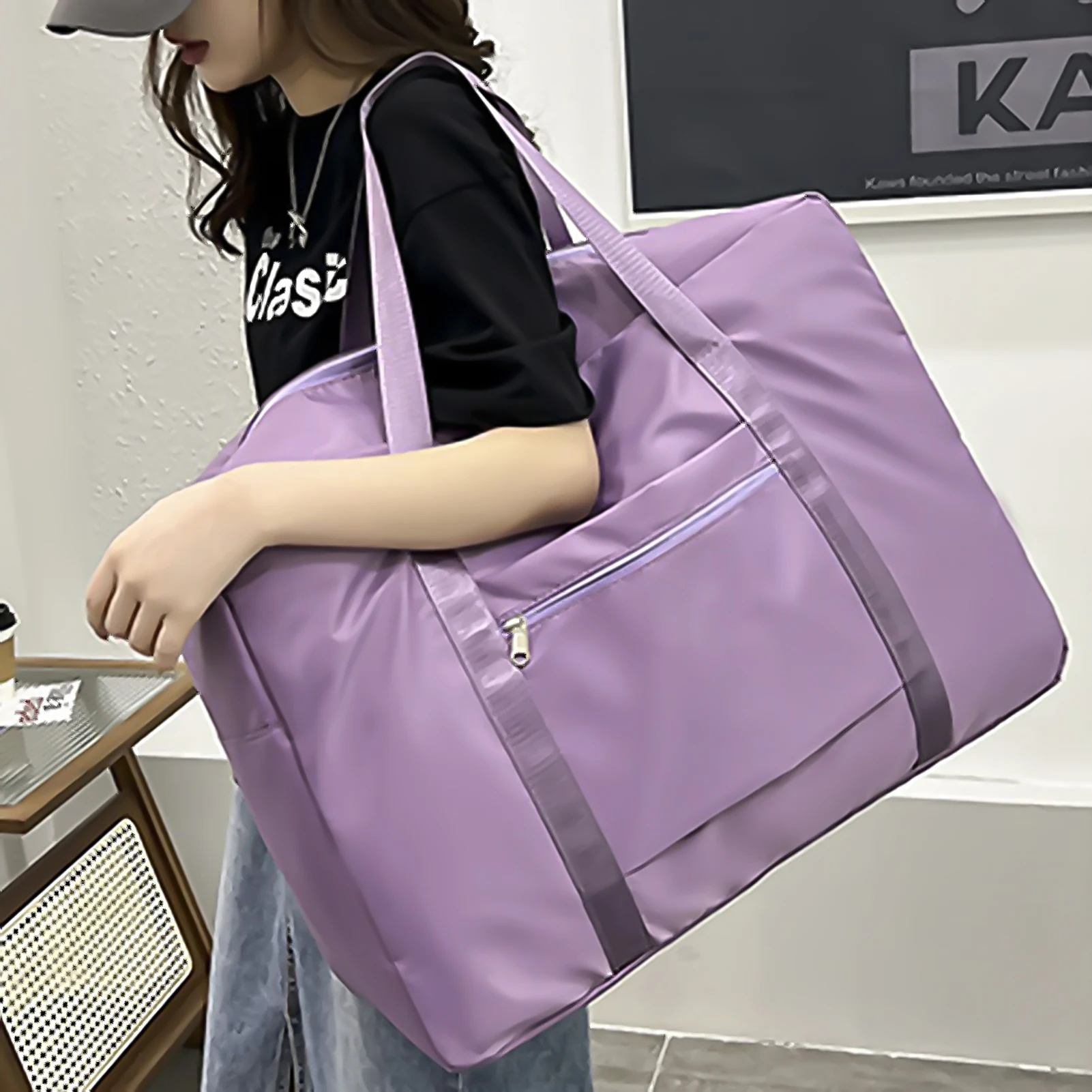 

Portable Waterproof Oxford Cloth Travel Bag Large Capacity Hand Carry Luggage With Wet Dry Separation For Suitcase Storing Tools