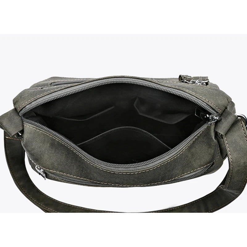 Damen Canvas Umhängetasche Mode Multifunktionale Outdoor Umhängetasche Damen Pendler Große Kapazität Umhängetasche Umhängetasche – Detail 22