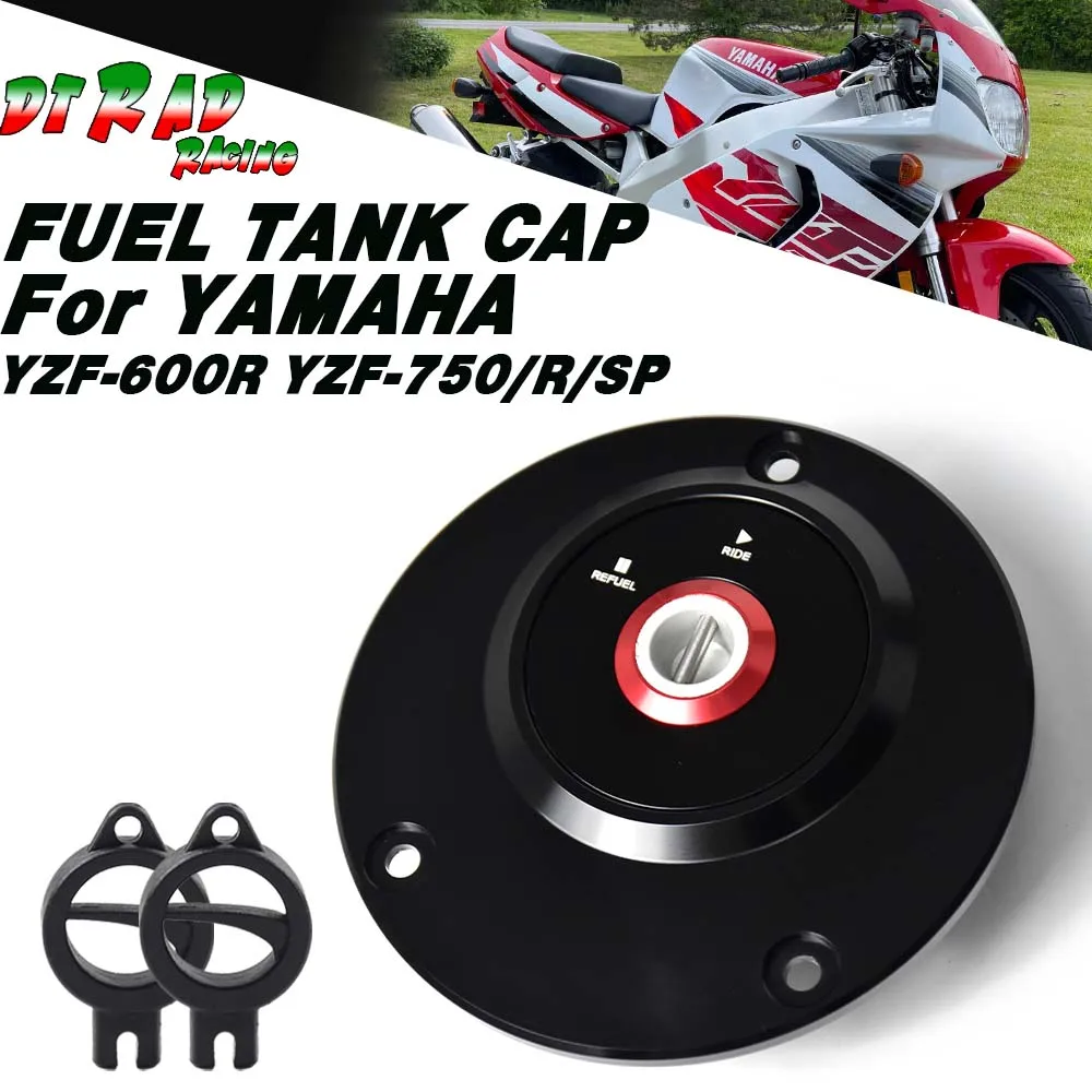 For YAMAHA YZF-750/R/SP 1993-1998 YZF-600R 1995-2007 Motorcycle CNC Fuel Filler Cover Fast Plug Gasoline Tank Key Locking Cap