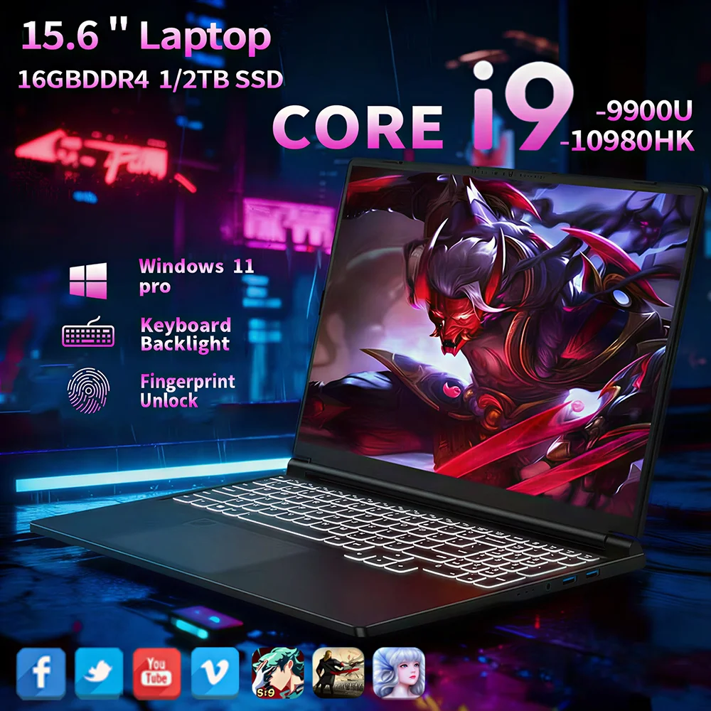 �y�Z�[�����z15.6�C���` �m�[�g�p�\�R�� Windows 11 Core i9-10980HK �Q�[�~���OPC 16GB RAM �w��F�� �m�[�g�p�\�R�� �o�b�N���C�g���� �w�K�p�p�\�R��
