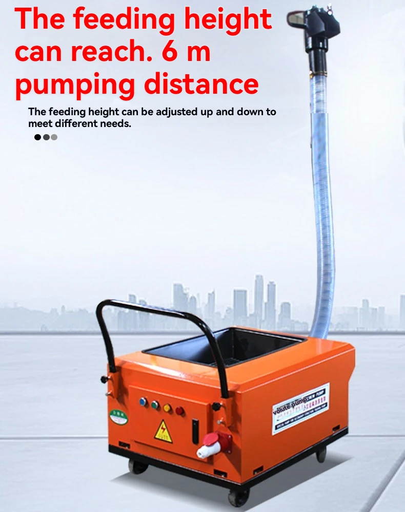 

4kw 7.5kw New Small Concrete Pump Secondary Structure Feeder Hose Spiral Structure Column Fine Stone Mortar Pouring Pump