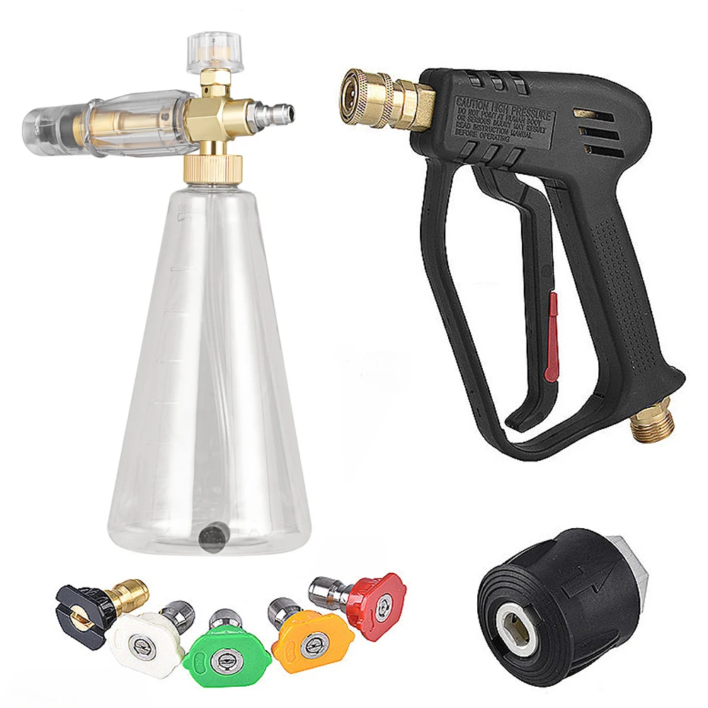 

High Pressure Washer Hose Water Gun for Karcher Parkside Nilfisk Quick Connect Connector 5 Color Nozzle M22 Snow Foam Guns