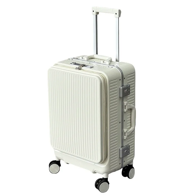 Valise à roulettes multifonctionnelle pour femme, valise de voyage d'affaires, cabine 20 pouces, Q1062