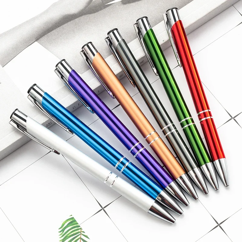 Imagem -06 - Logotipo Personalizado Metal Ball Pen Caneta Promocional Gift Caneta Publicitária Personalizada Giveaway Gravação a Laser Texto Nome Atacado 200 Pcs