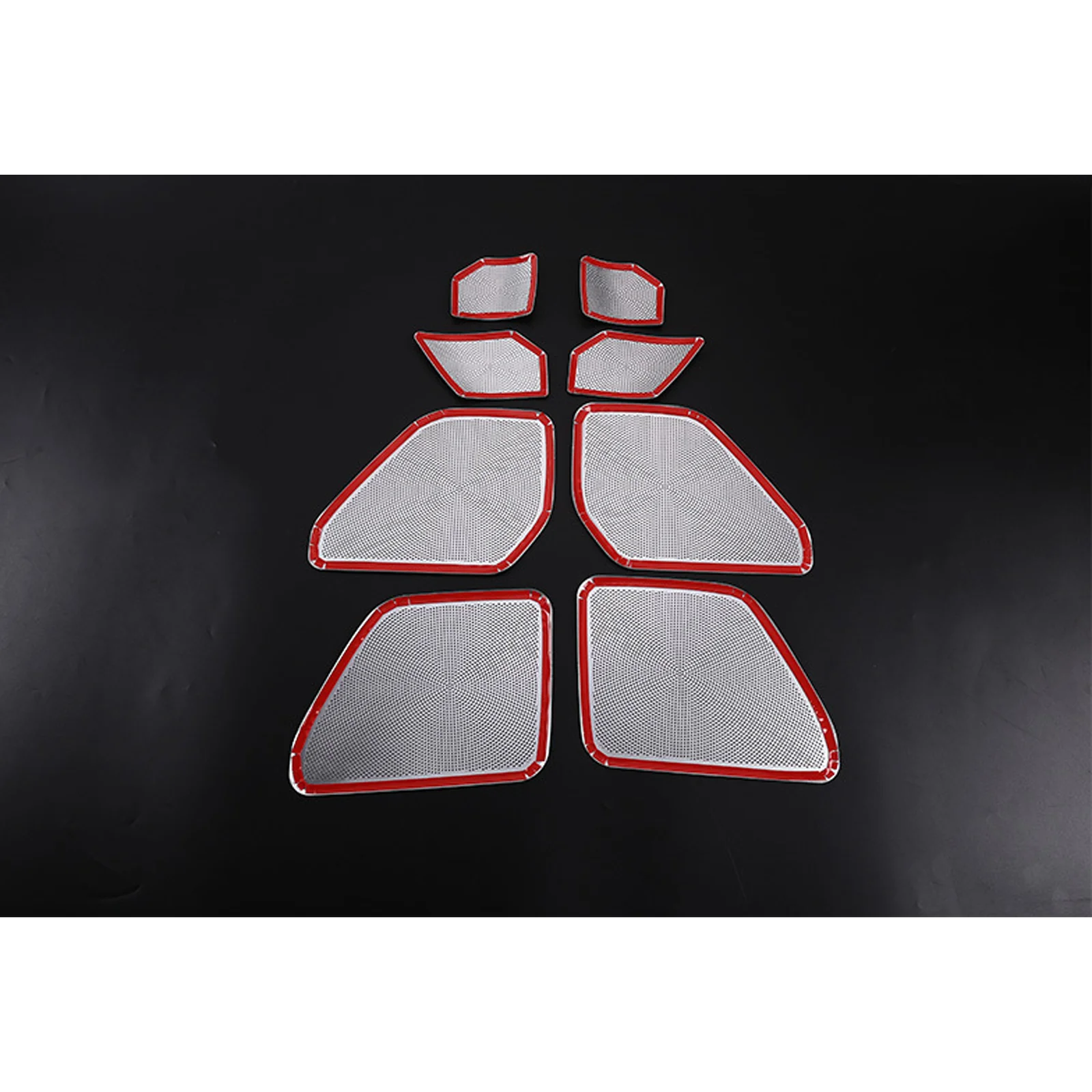 8PC Aluminum Silver Door Speaker Net Cover For Land Rover Defender 110 2020-2022 image 5
