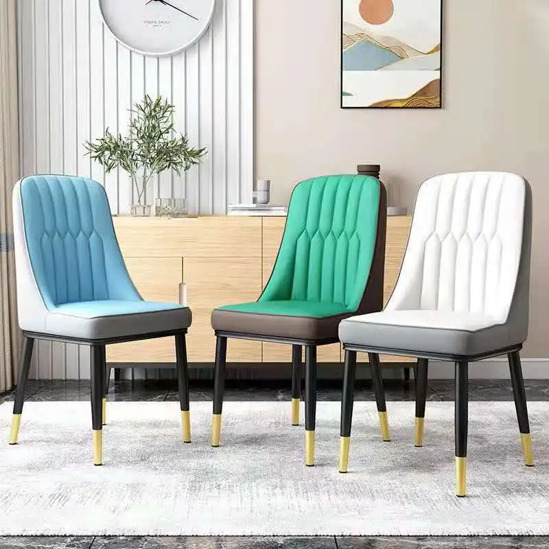 Sillas de comedor nórdicas para sala de estar, sillón con respaldo de ocio, muebles para el hogar, cocina, silla perezosa, mesa sencilla para