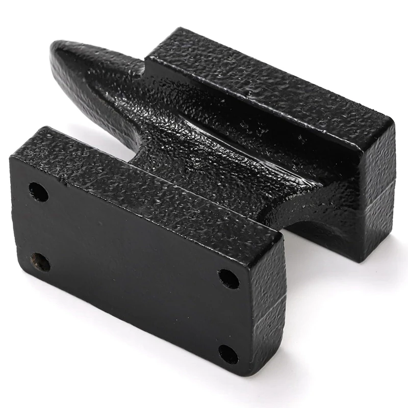 Small Horn Anvil Bench Block With Metal Stamping Hammer Black For Jewelry Making & Repairing, Cast Iron Horn Base