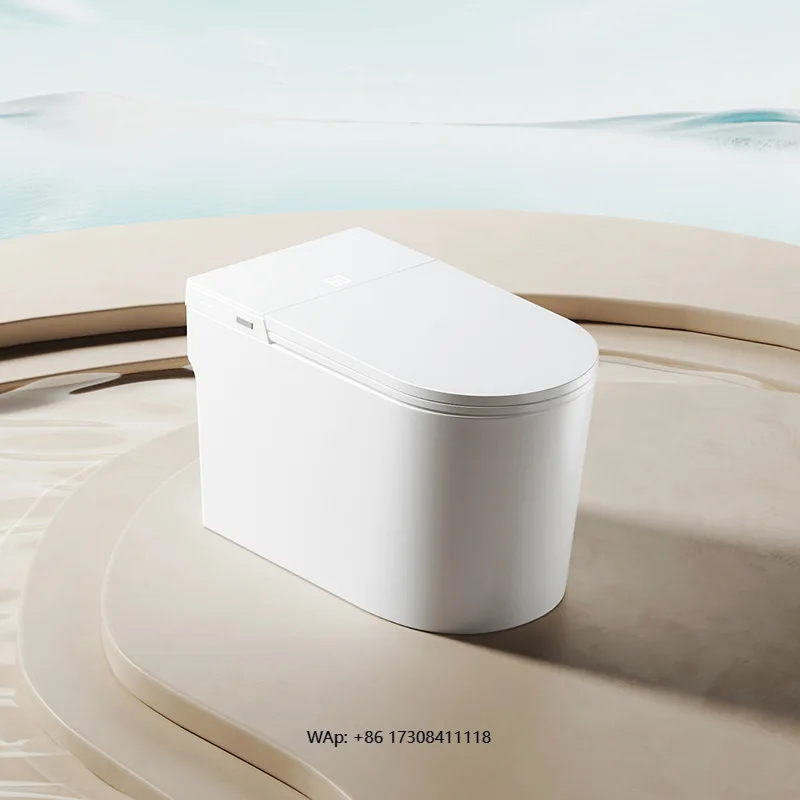 Full-Automatic S-Trap Elongated Smart Toilet with Light Electric Foam Shield for Small Apartments Hotels Cross-Border Projects