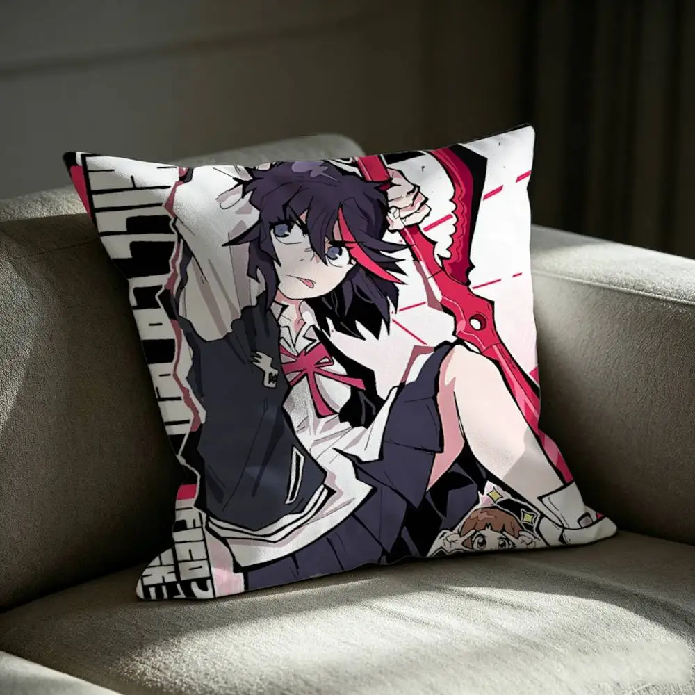 Ryuko Matoi Anime KAK Square Sofa Pillow Cover Solid Color Living Room Home Decor Cushion Case